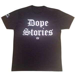 DOPE STORIES Made In America T-Shirt, Large, Black.